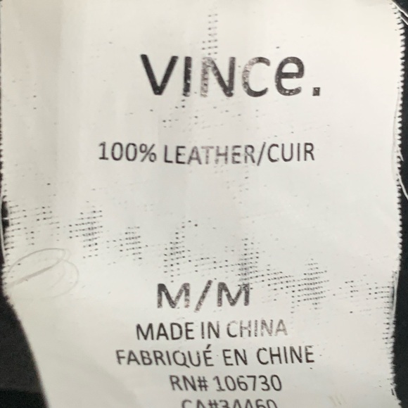 Vince black leather top - Picture 3 of 7